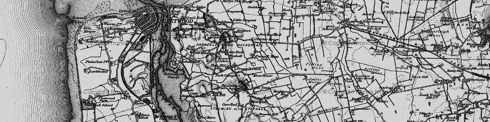 Old map of Preesall Park in 1896
