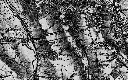 Old map of Prenton in 1896