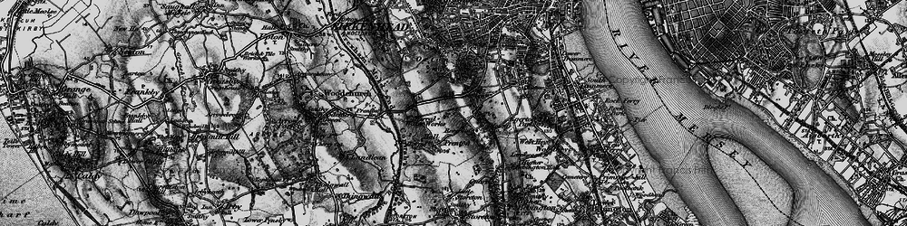 Old map of Prenton in 1896