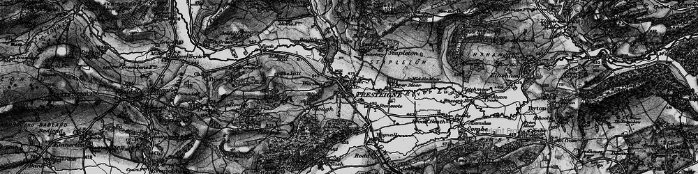Old map of Presteigne in 1899
