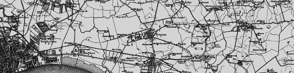 Old map of Birkholme in 1895