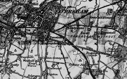 Old map of Brenley Corner in 1895