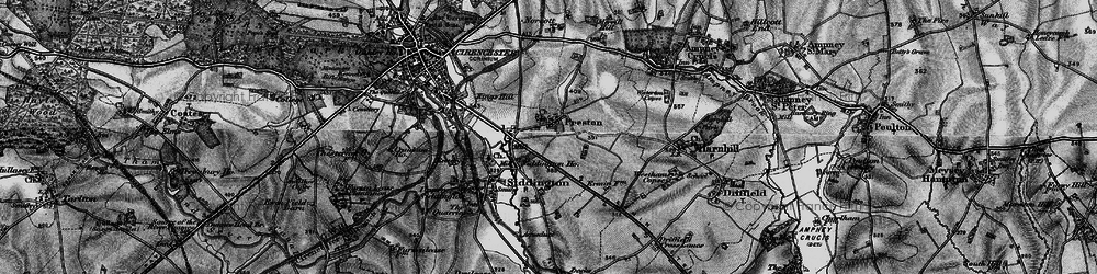 Old map of Preston in 1896
