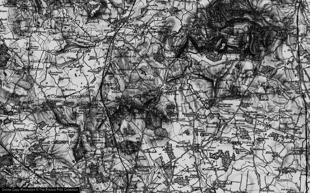 Old Map of Preston Brockhurst, 1899 in 1899
