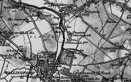Old map of Preston Crowmarsh in 1895