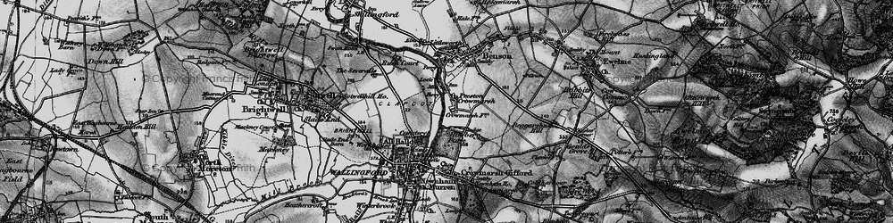 Old map of Preston Crowmarsh in 1895