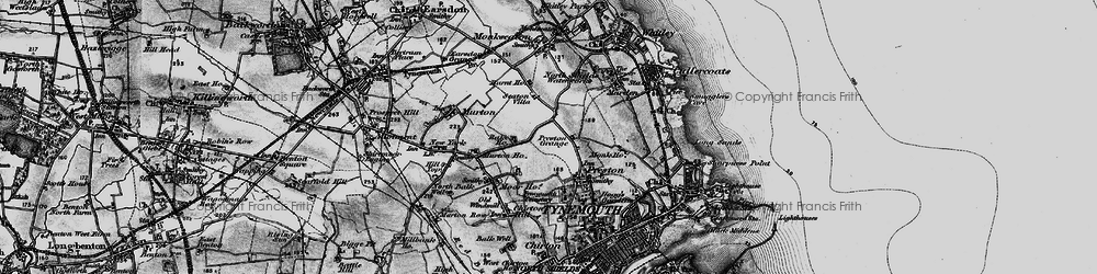 Old map of Preston Grange in 1897