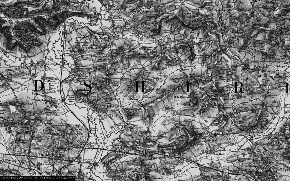 Old Map of Preston Marsh, 1898 in 1898