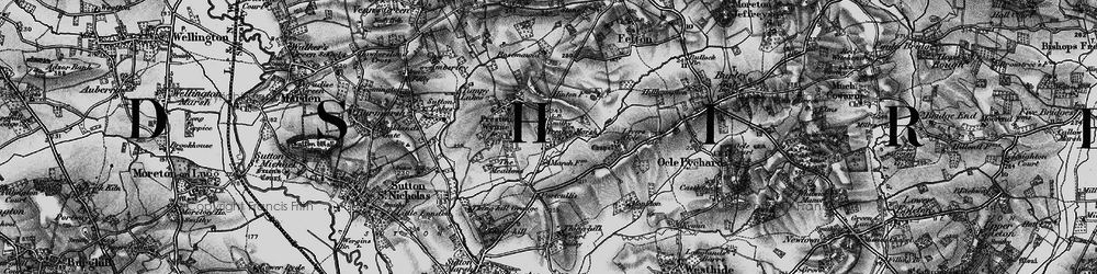 Old map of Preston Marsh in 1898