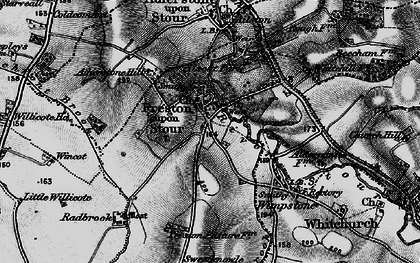 Old map of Preston on Stour in 1898