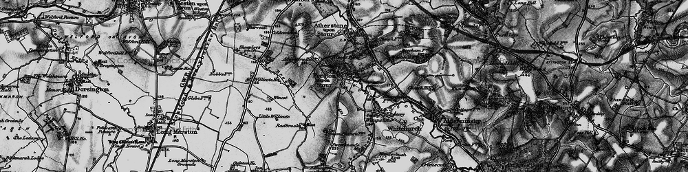 Old map of Preston on Stour in 1898