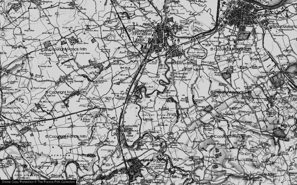 Old Map of Preston-on-Tees, 1898 in 1898