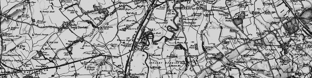 Old map of Ingleby Barwick in 1898