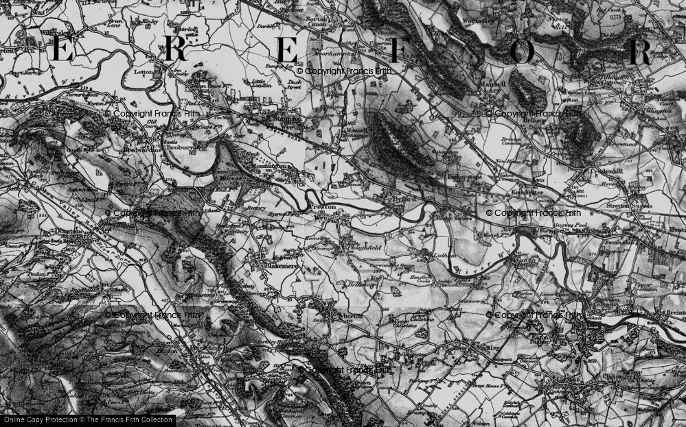 Old Map of Preston on Wye, 1898 in 1898