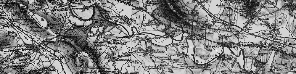 Old map of Preston on Wye in 1898