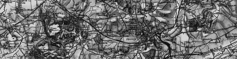 Old map of Preston Plucknett in 1898