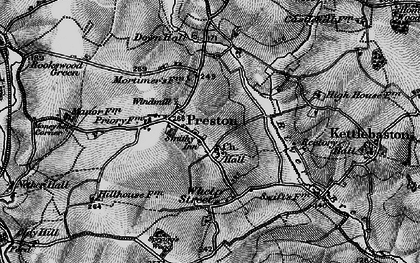 Old map of Preston St Mary in 1896