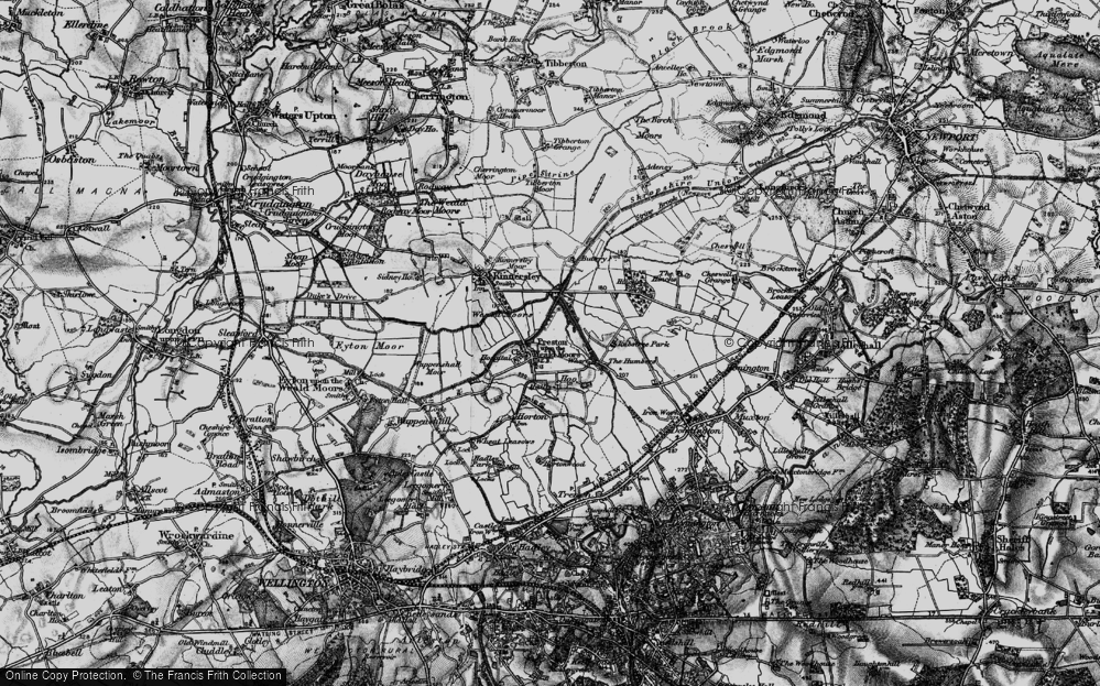 Old Map of Preston upon the Weald Moors, 1899 in 1899