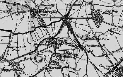 Old map of Preston upon the Weald Moors in 1899