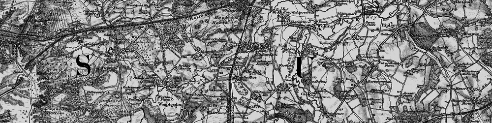 Old map of Prey Heath in 1896