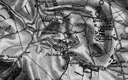 Old map of Priddy in 1898