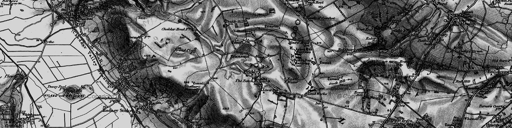 Old map of Priddy in 1898