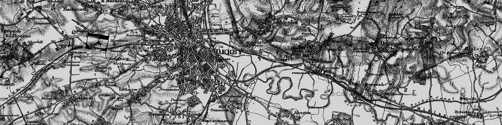 Old map of Pride Park in 1895