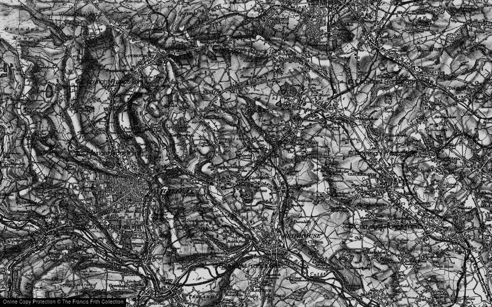 Old Map of Priestley Green, 1896 in 1896