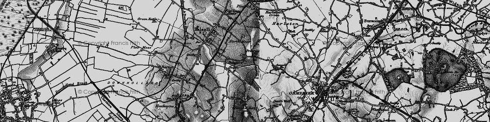 Old map of Clieves Hills in 1896
