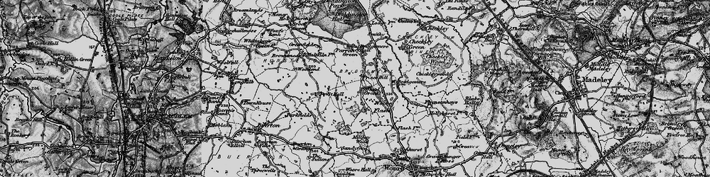 Old map of Bridgemere Garden World in 1897
