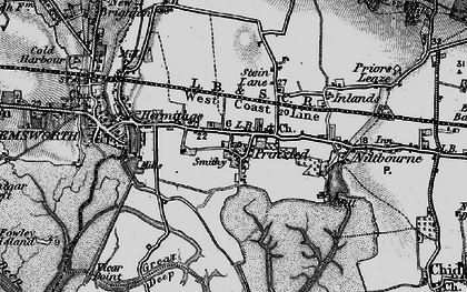 Old map of Prinsted in 1895
