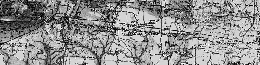 Old map of Prinsted in 1895