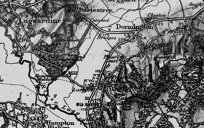 Old map of Prior's Frome in 1898