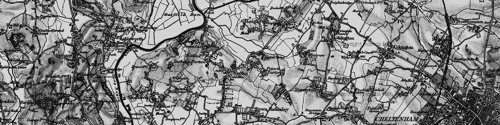Old map of Prior's Norton in 1896