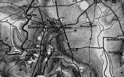 Old map of Priors Hardwick in 1898
