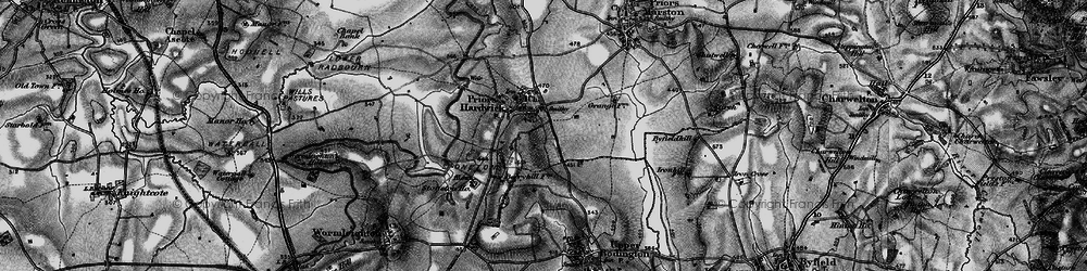 Old map of Priors Hardwick in 1898