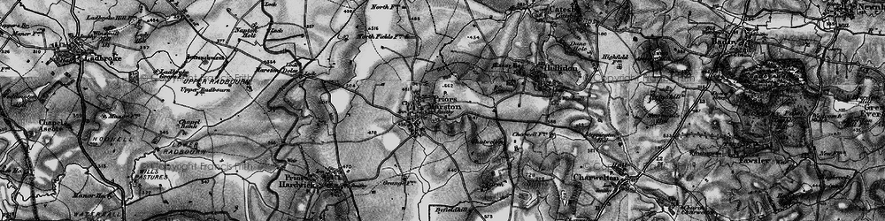 Old map of Priors Marston in 1898