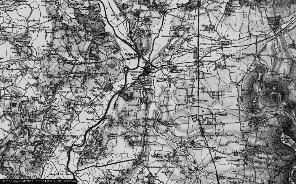 Old Map of Priors Park, 1896 in 1896