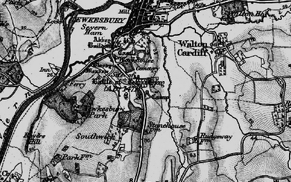 Old map of Priors Park in 1896