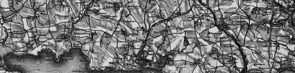 Old map of Priory in 1898