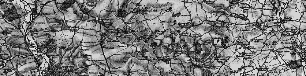 Old map of Priory Green in 1896