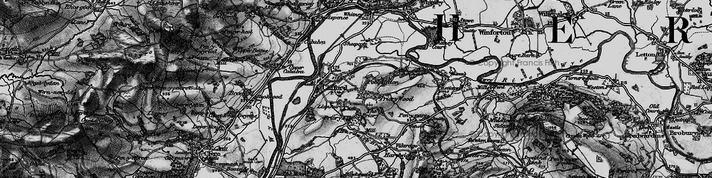 Old map of Priory Wood in 1896