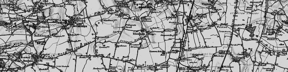 Old map of Pristow Green in 1898