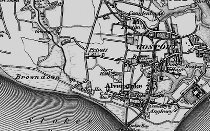 Old map of Privett in 1895