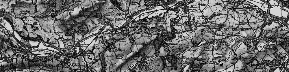 Old map of Prudhoe in 1898