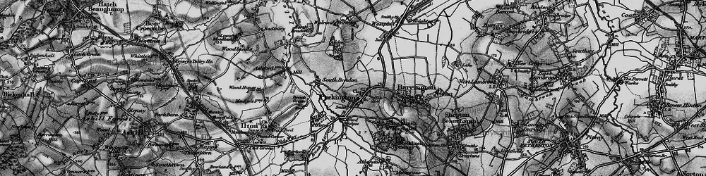 Old map of Puckington in 1898