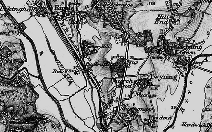 Old map of Puckrup in 1898