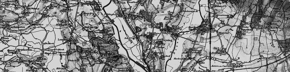 Old map of Puckrup in 1898