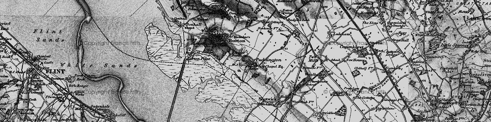 Old map of Puddington in 1896