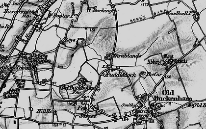 Old map of Puddledock in 1898